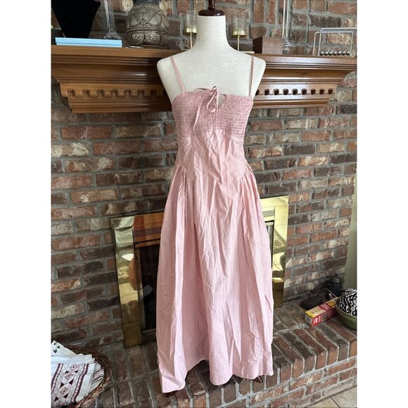 En Saison Dresses & Skirts - en saison Pink Pin Stripe Seersucker Dress Size Large Sundress